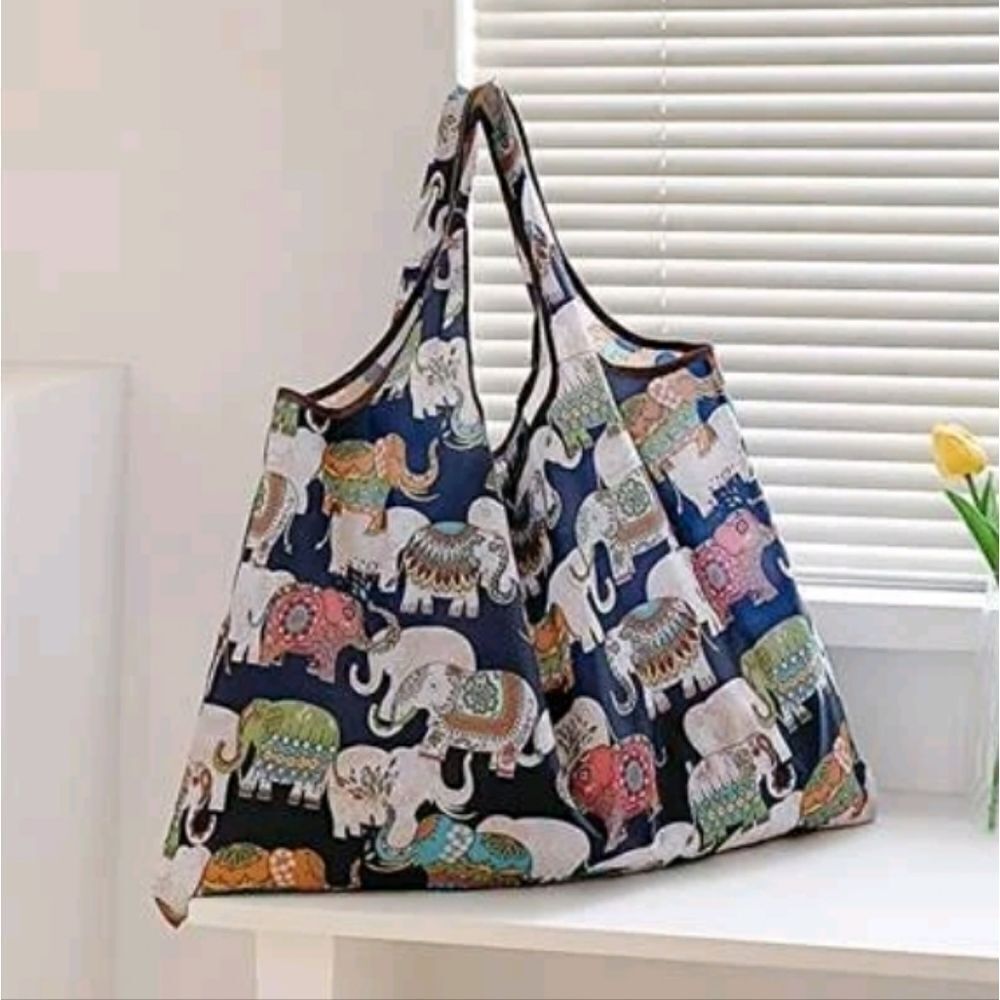 Elephant Pattern Tote - Picture 7 of 7